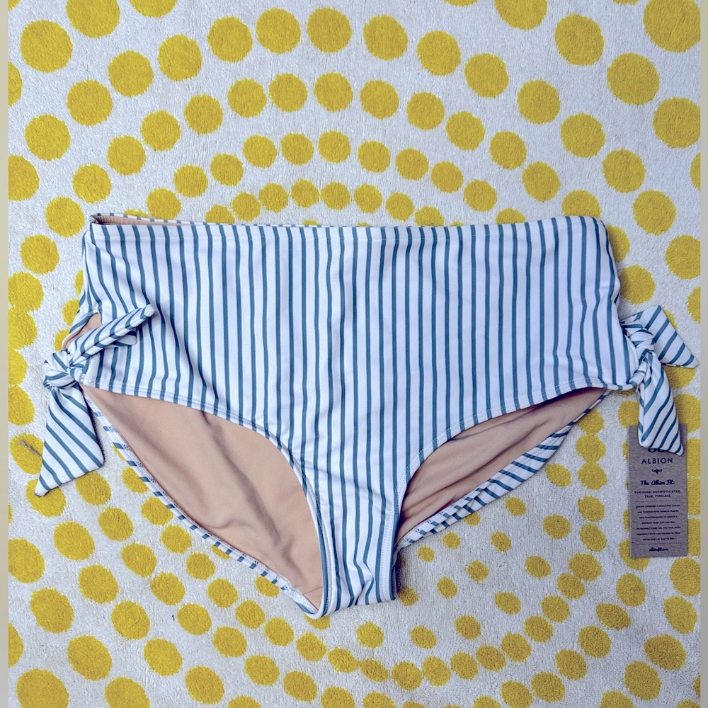 NWT - Albion High Waist Knotted Swim Bottoms